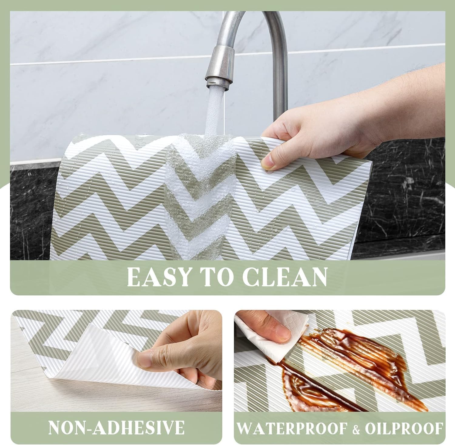 Star Work Non Adhesive Shelf Liners, Kitchen Cabinets,Non Slip Drawer Liners, Kitchen,Waterproof Cabinet Liners, (Cream Aztec,45 Cm X 5 M) - Ethylene Vinyl Acetate,Geometric — Amazon image 7