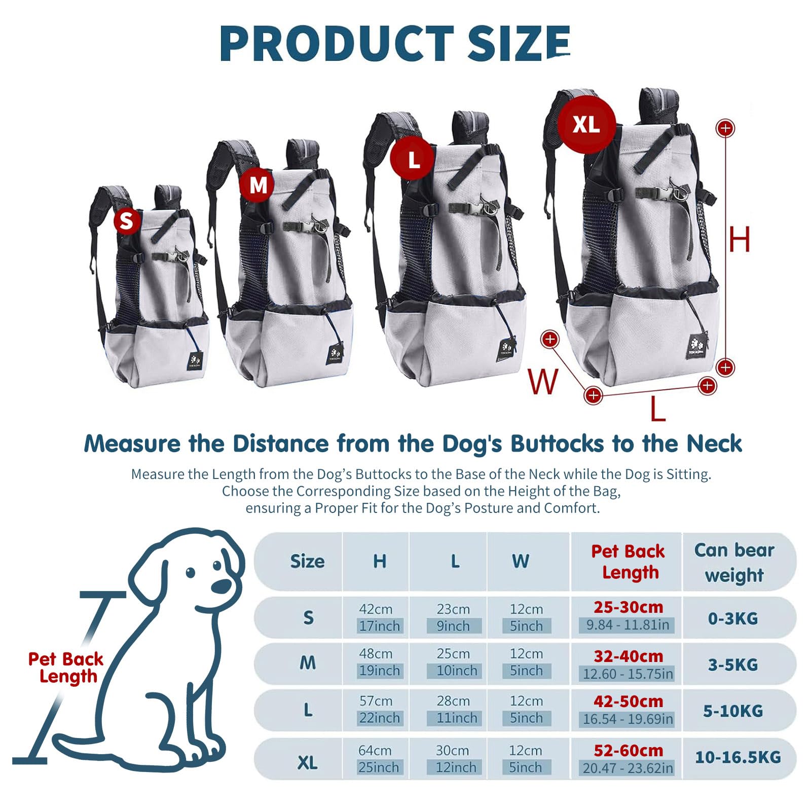 PETCUTE Hundetasche Hundetransporttasche Tragetasche füR Hunde Katzen Wanderrucksack Seite Atmungsaktives Netz Rucksack füR Mittel Hunde Katzen bis zu 10 kg
