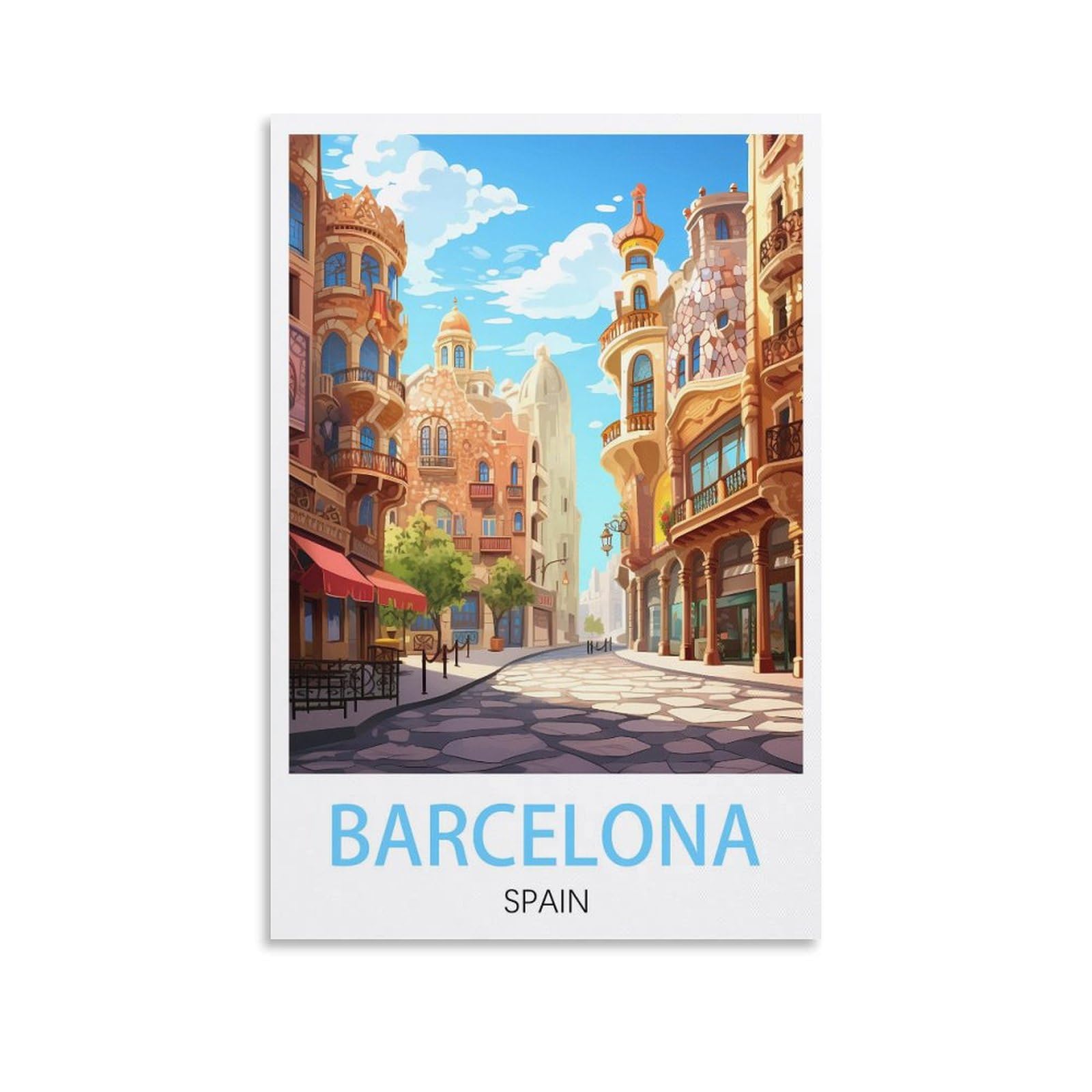 EZMLFA 5D Diamond Painting Kits for Adults,Barcelona Spain,Diamond Painting,Landscape Gem Art Kits Adult and Crafts Home Decor 40x50cm