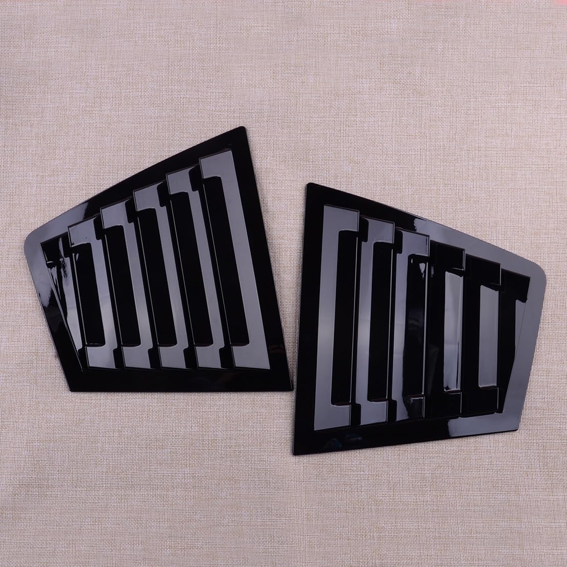 ROEDE 1 Pair Glossy Black Rear Side Window Louver Cover Scoop Shutter Vent Trim Fit for Chevrolet Cruze 2009-2011 2012 2013 2014 2015
