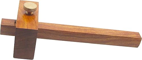 Medidor de marcado Ramelson con tornillo de latón, para carpinteros profesionales de carpintería. 9" de largo.