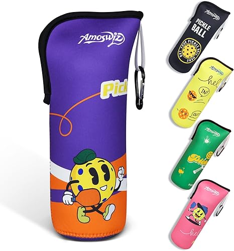 Miniatura 11 de Soporte para pelotas de pickleball – 1 bolsa de almacenamiento para pelotas, bolsa de tenis portátil con gancho para valla, soporte de botella de