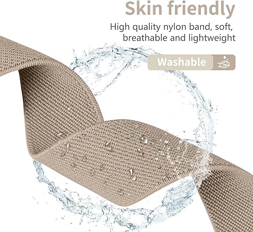 Miniatura 3 de 6 Pack Stretchy Nylon Compatible with Apple Watch Band 38mm 40mm 41mm 42mm 44mm 45mm 49mm Series Ultra 8 7 6 5 4 3 2 1 SE, Adjustable Elastic Sport