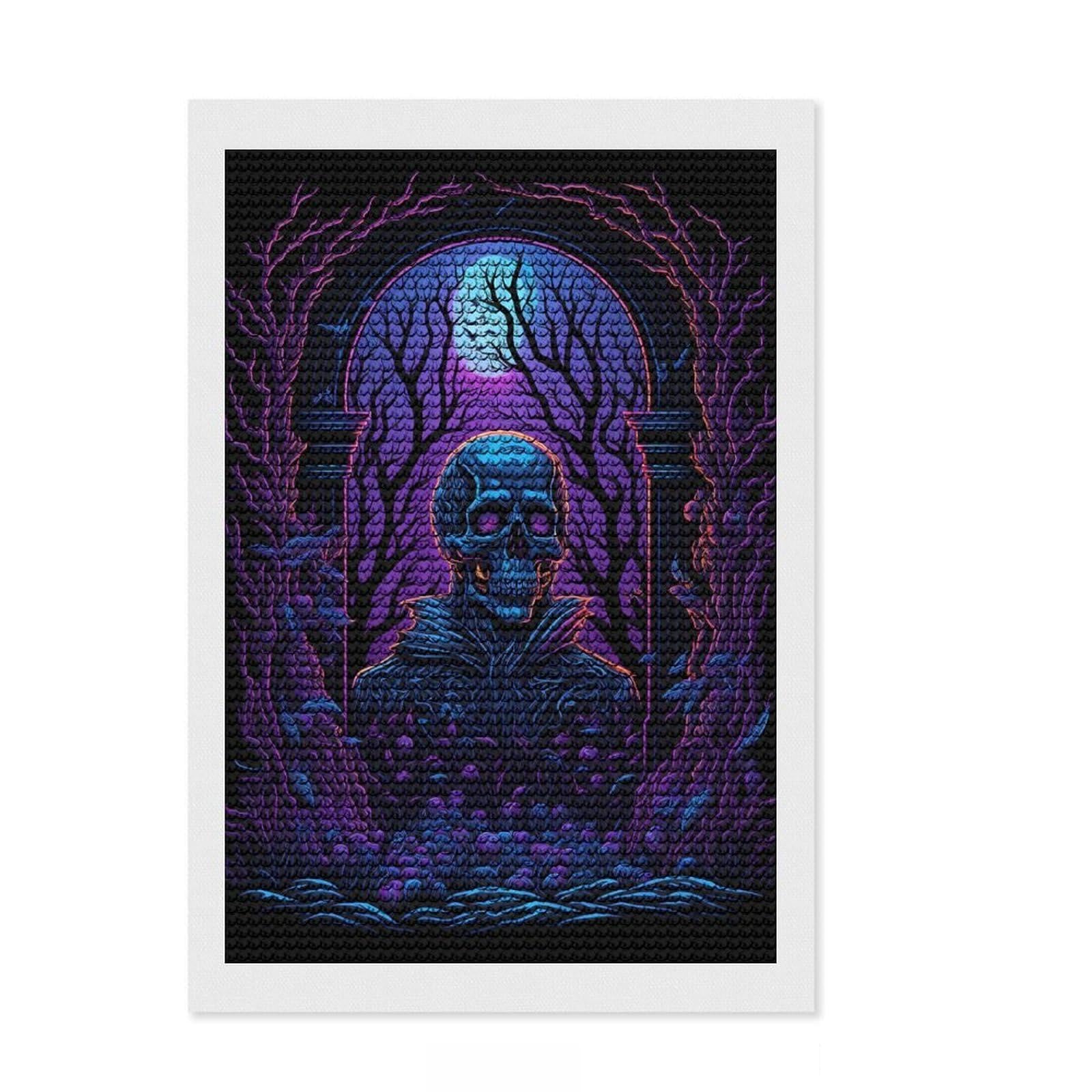 Junmoney Die in Peace Diamond Art Canvas 8"x12", for Beginners, Easy to Enjoy, Cosy Home Accent, Christmas Gift, Enjoyable At-Home Hobby