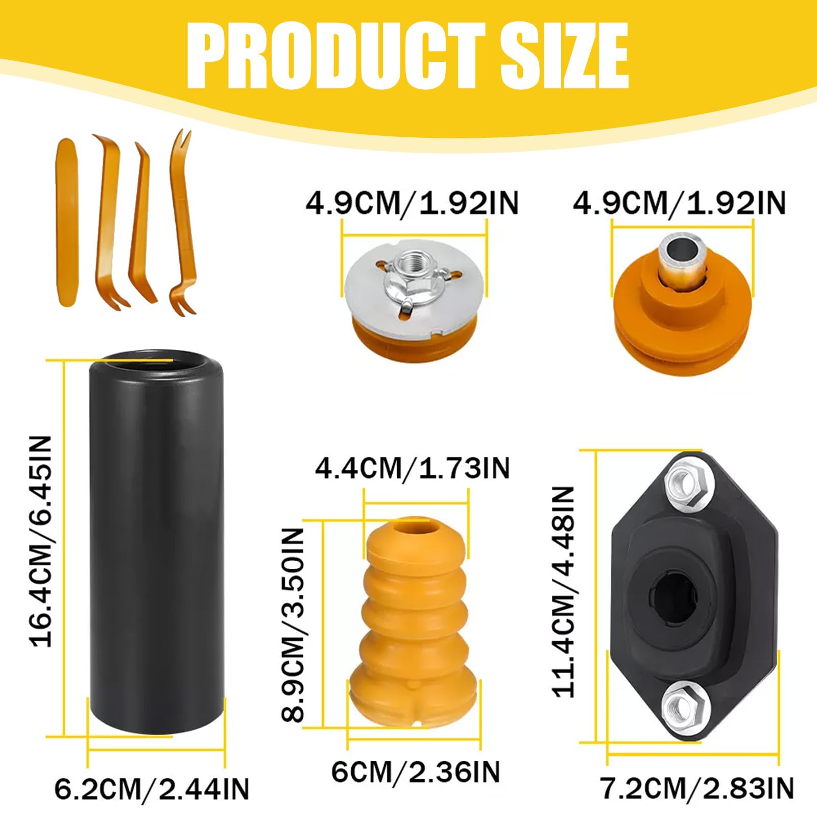 Cuscinetto a Molla, Cuscinetto a Cupola, Kit di Riparazione, per Ammortizzatori, per Asse Posteriore, Ammortizzatori Inferiori, Compatibili con BW X1er X3er Serie E81 E82 E87 E90 E92 E93 335067717
