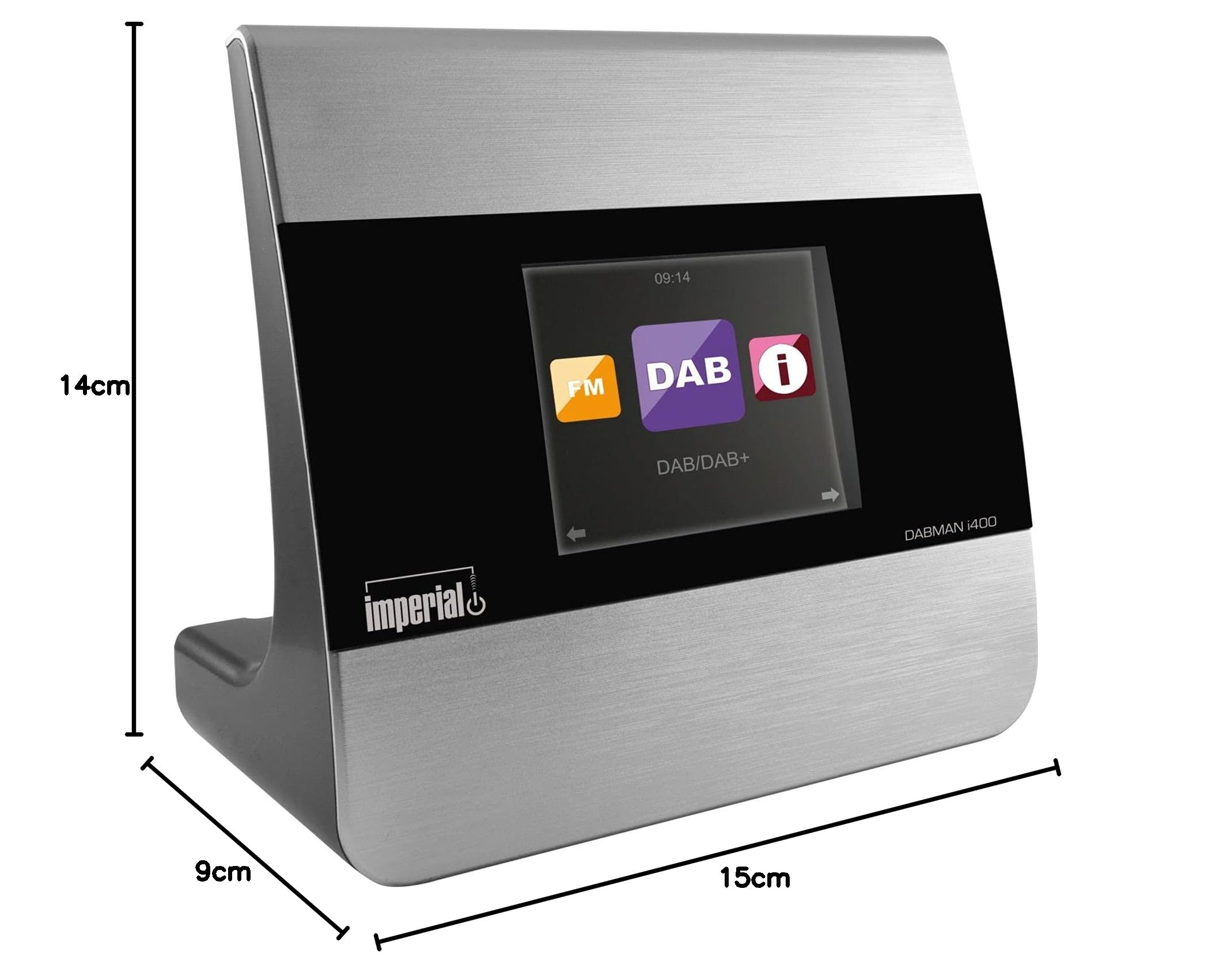 Imperial Dabman I400 Internet Radio Adapter, DAB+, Bluetooth, Multiroom, WLAN, LAN, Argento