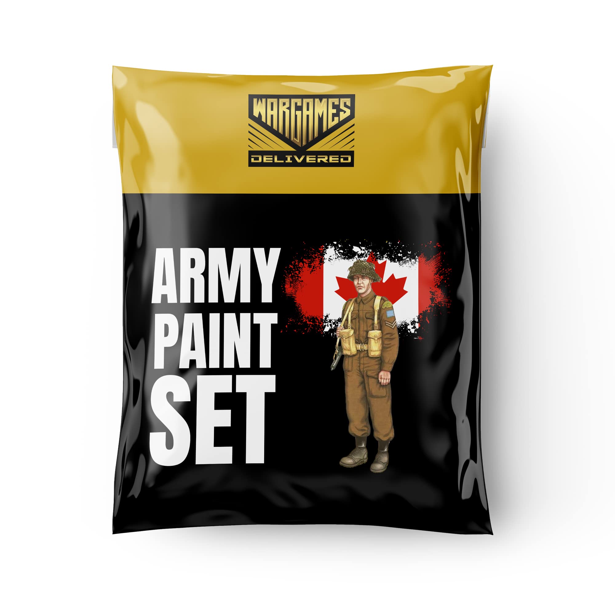 Miniature Paint Set for Late War Canadian Army Bolt Action Miniatures - Non-Toxic Heavily Pigmented Water Based Paint - Acrylic Model Paint Kit by Wargames Delivered