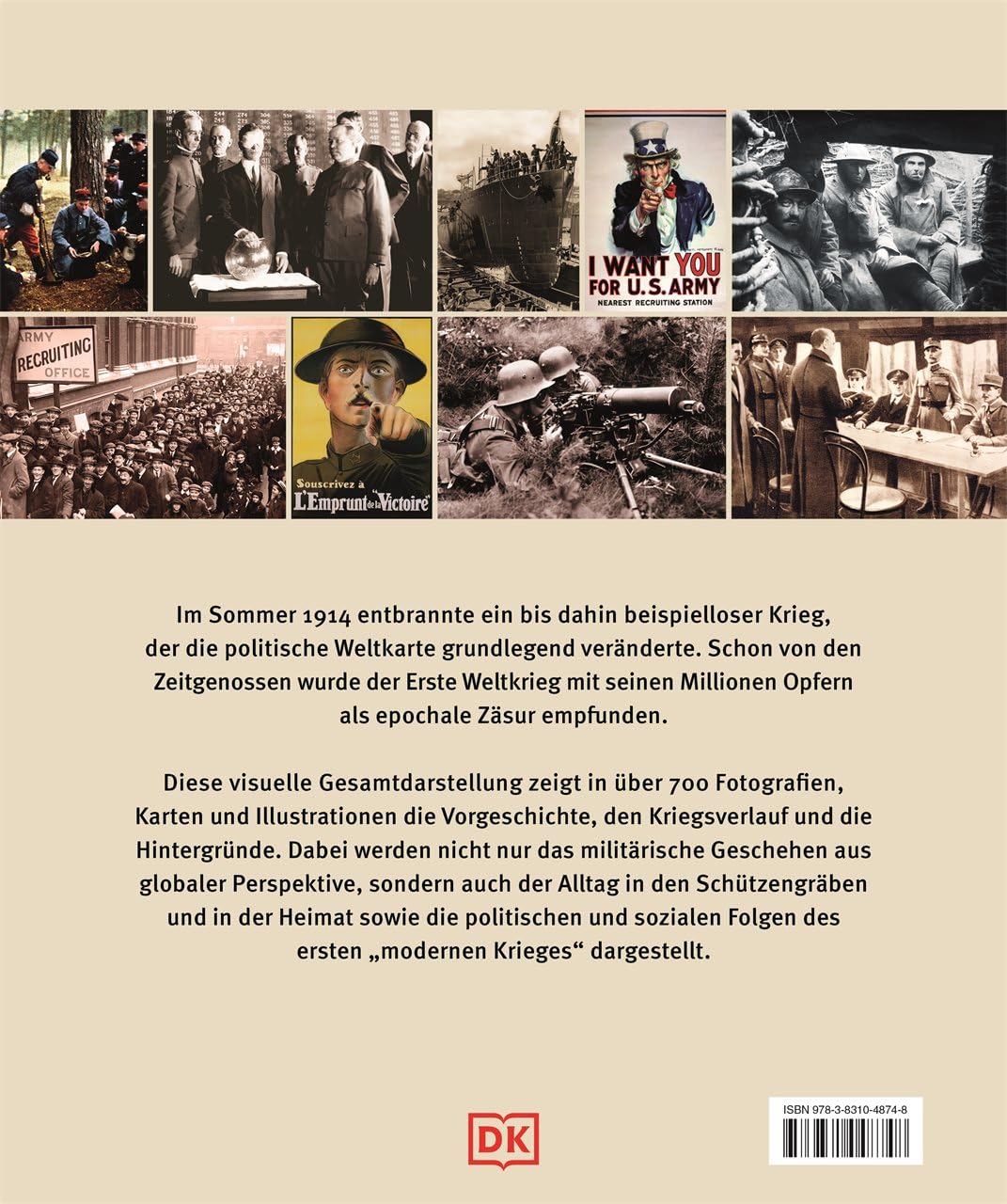 Der Erste Weltkrieg: Die visuelle Geschichte. Gesamtdarstellung des 1. Weltkrieges mit über 700 Fotos, Karten und Illustrationen