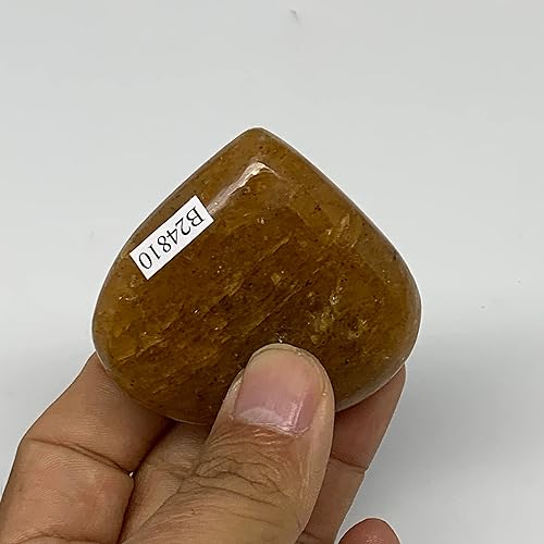 Miniatura 9 de 3.08 oz, 2"x2.2"x0.8", corazón de cuarzo dorado natural pequeño cristal pulido, B24810, Piedra, N.A