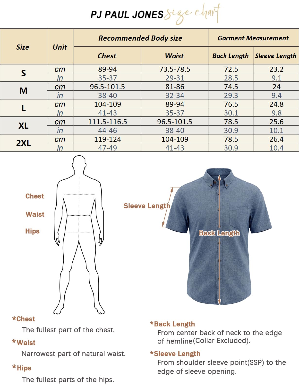 PJ PAUL JONES Camisa de lino manga corta para hombre, ligera verano