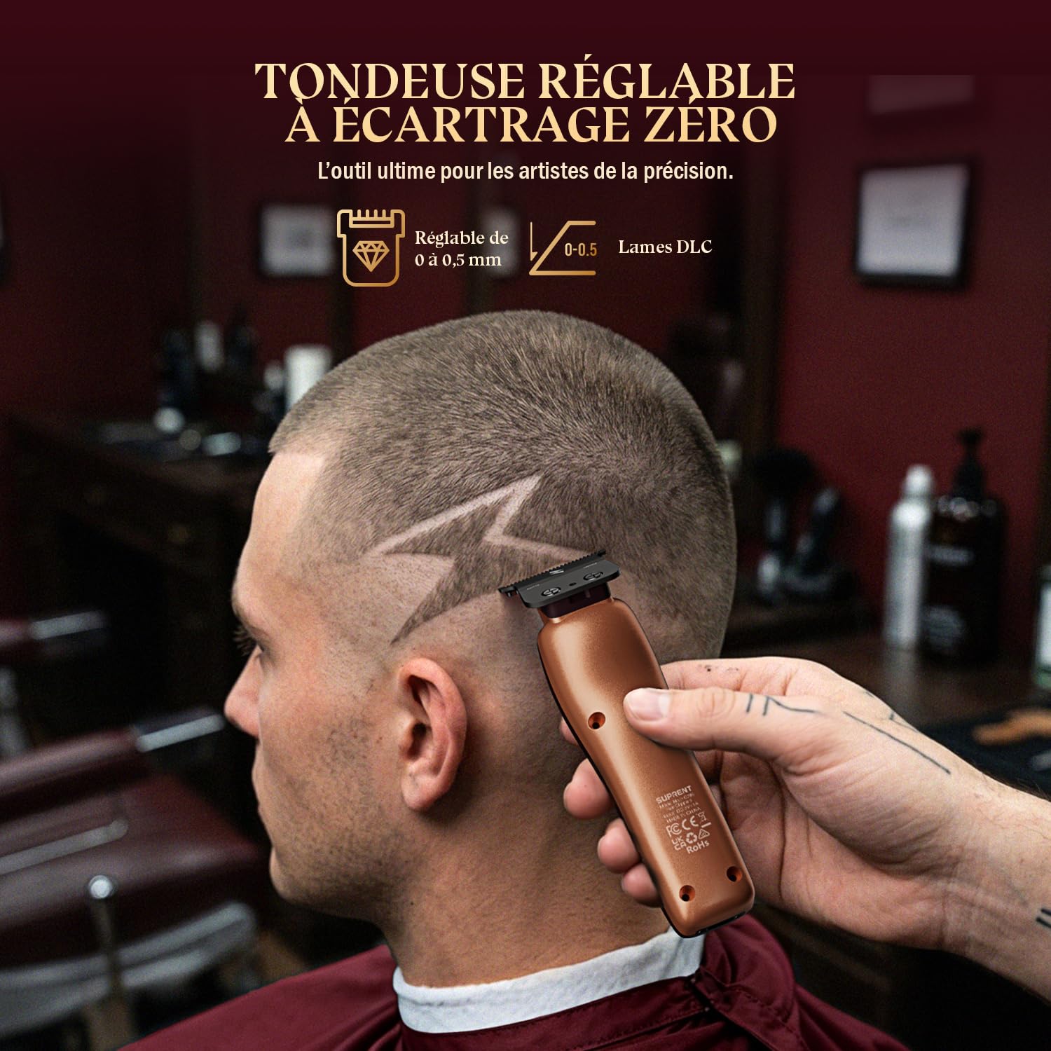 SUPRENT Tondeuse à Cheveux Professionnelle-Moteur Vectoriel à Double Bobine