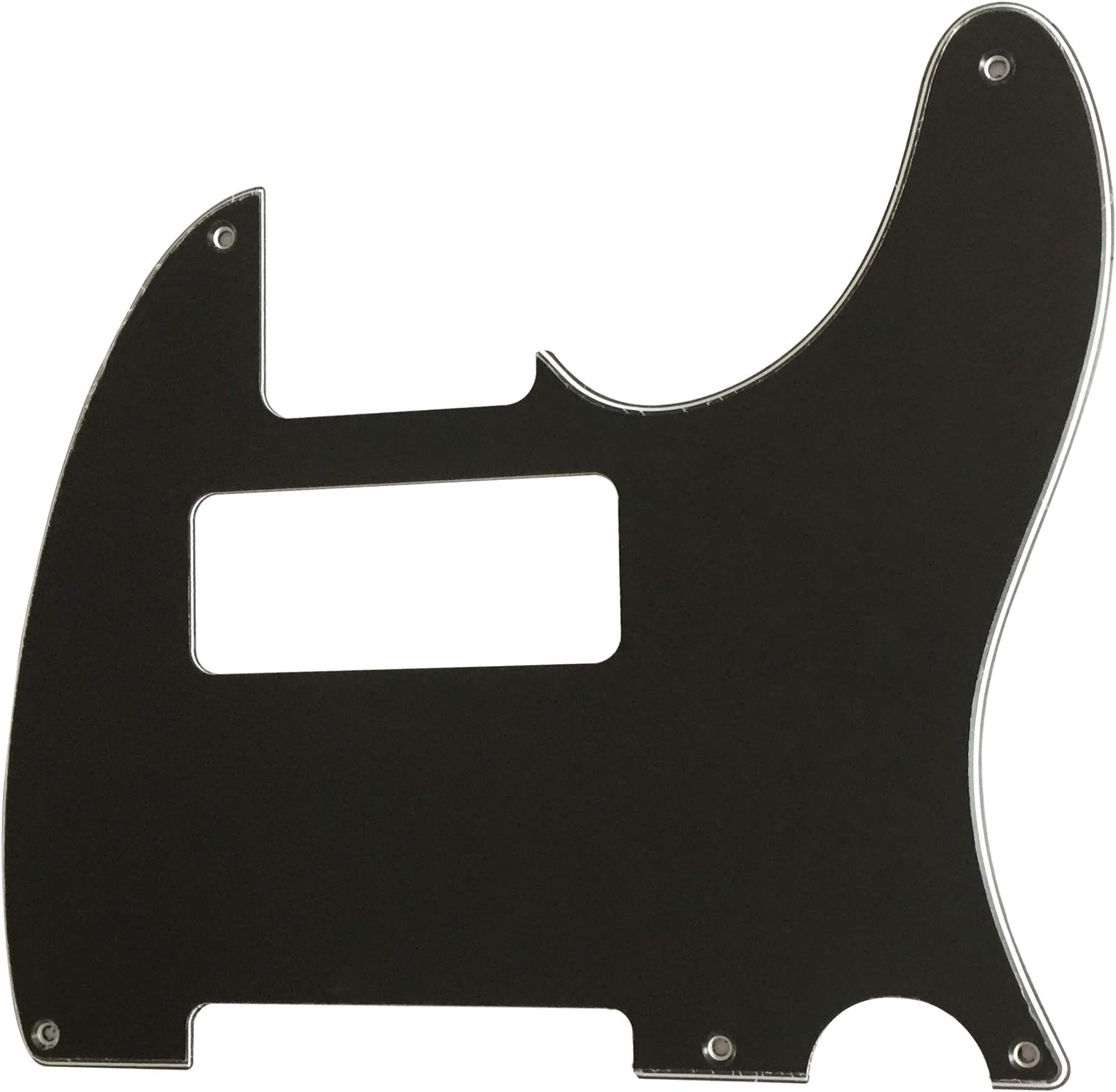 Custom Guitar Pickguard For USA/Mexican Fender Esquire Telecaster 5 Hole P90 Style (3 Ply Black)