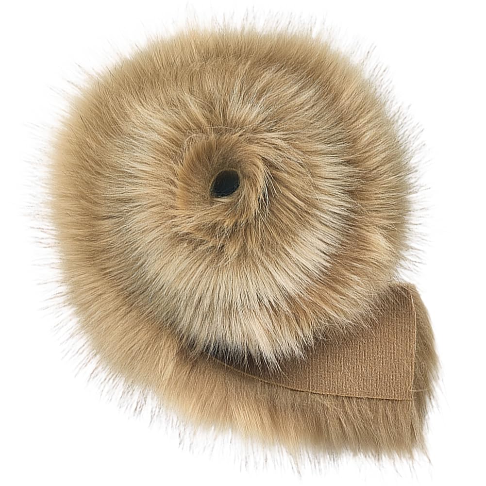 GORGECRAFT 1m*7cm Craft Faux Fur Fabric Precut Rolls Artificial Craft Plush Fluffy Shaggy Plush Faux Fur Ribbon Trim Fabric Roll Camel Gnome Beards for Christmas Pillows Cushion Pad Chair Cover