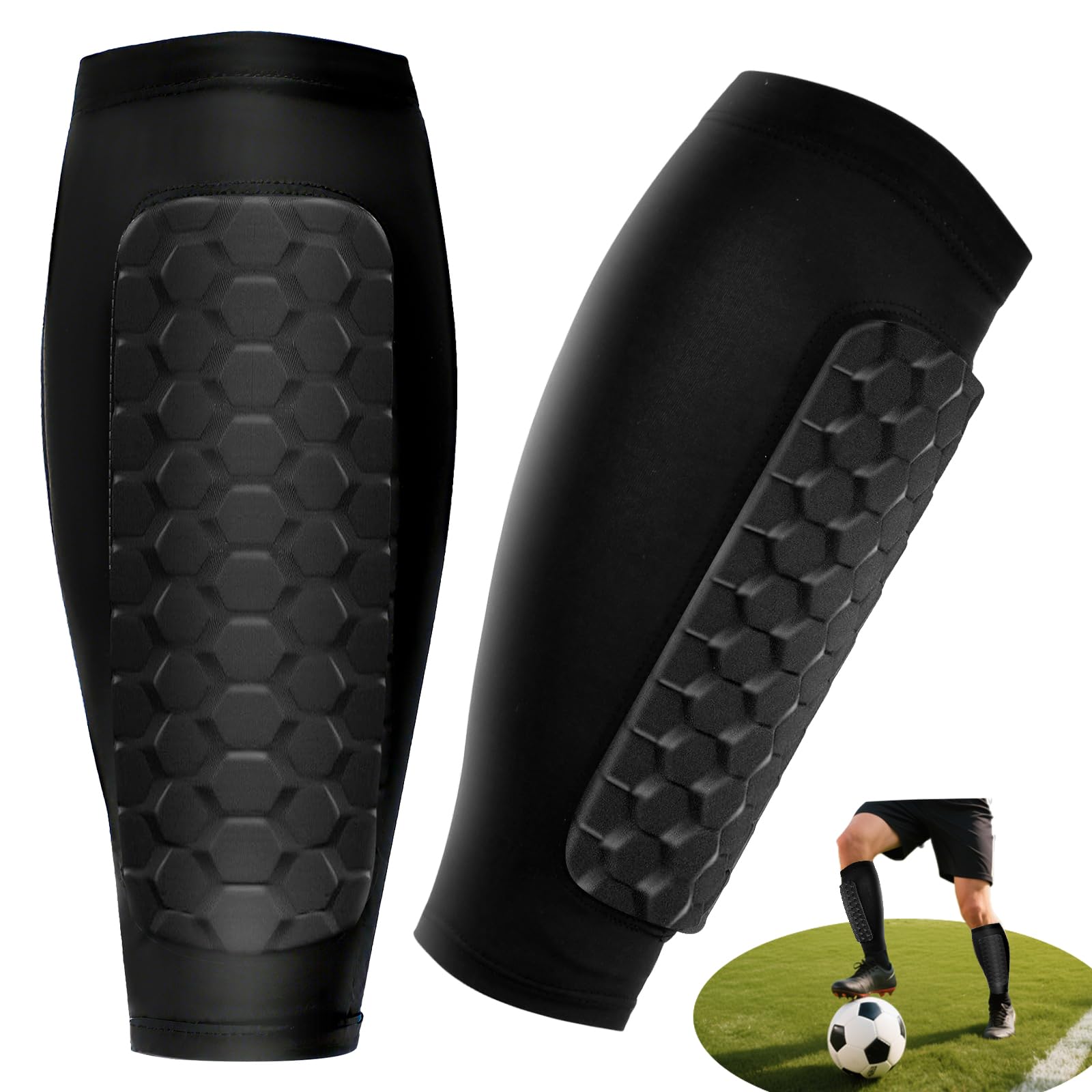 Parastinchi bambini calcio S – Traspirante e antiscivolo per calciatori in crescita 30 – 50 kg, protezione efficace durante il calcio, il basket, il ciclismo e le escursioni