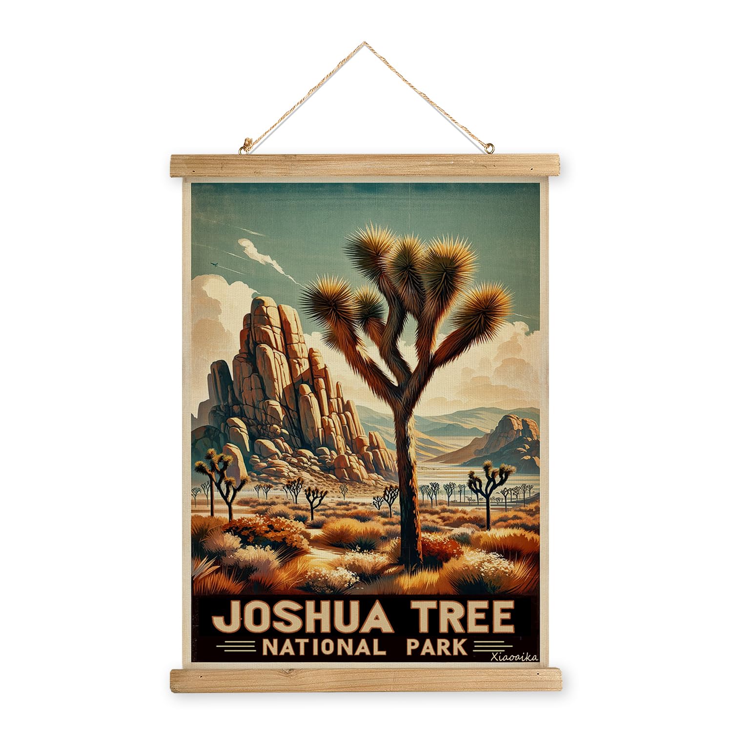 Snapklik.com : XIAOAIKA Vintage Joshua Tree National Park Travel Poster