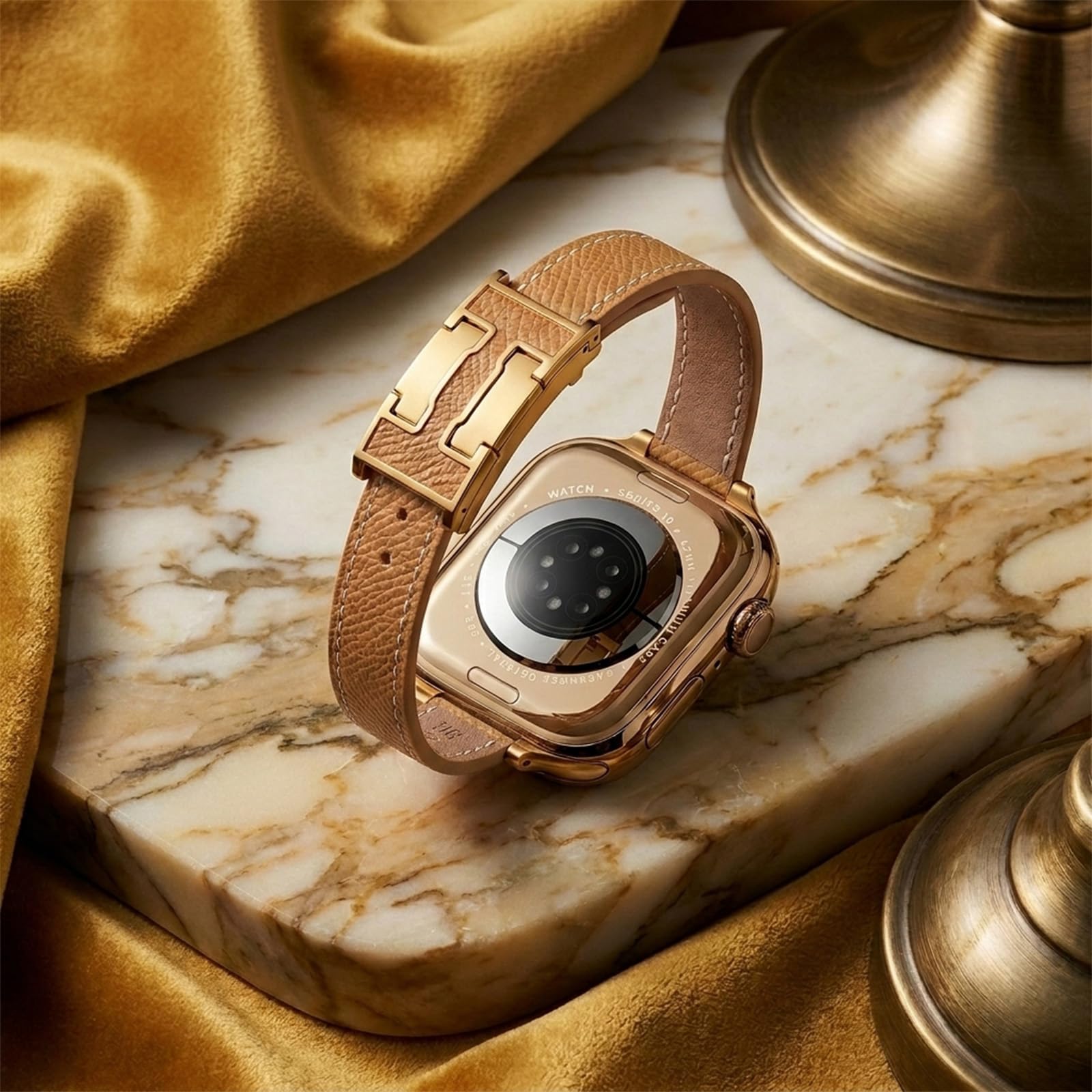 Cinturino sottile in pelle compatibile con Apple Watch da donna, iconica