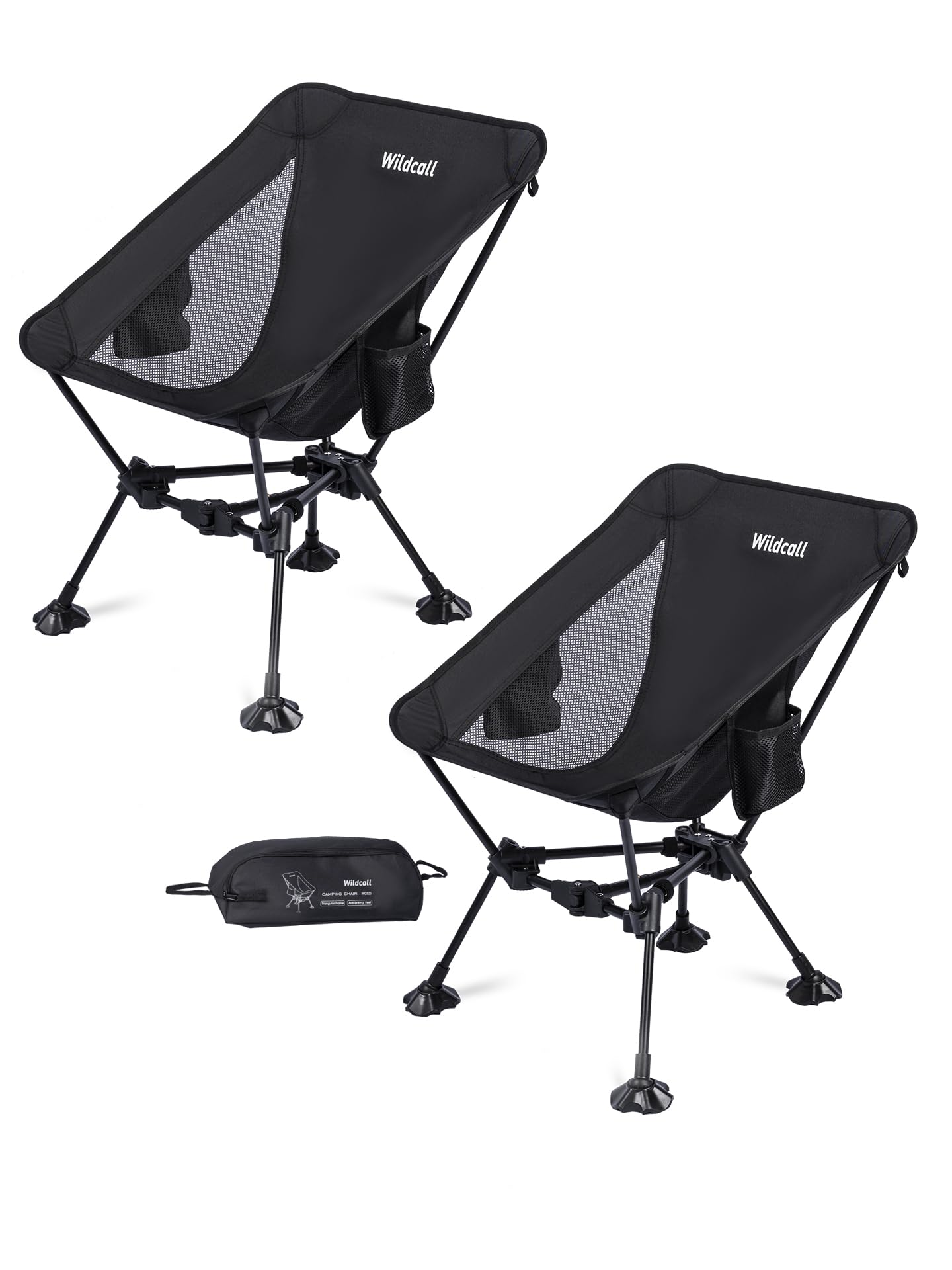 WildCall Lightweight Folding Camping Chair Compact Beach Chair with Anti-Sinking Large Feet