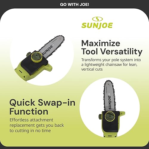 Miniatura 3 de Sun Joe GTS4001-2C-PSHEAD Cabezal de motosierra de repuesto para sistemas multiherramienta GTS4001C, GTS4002C y GTS4004-XT, original del fabricante,