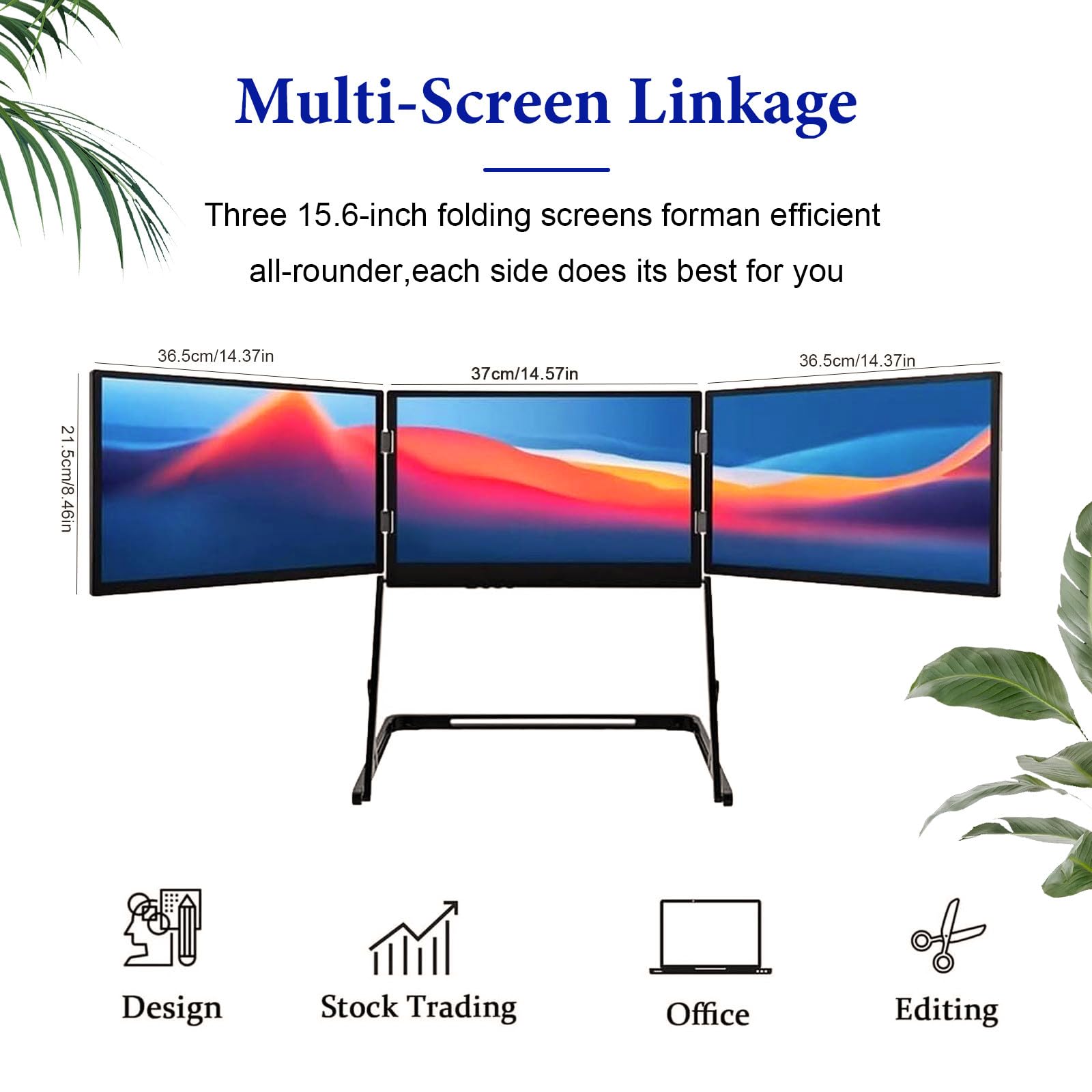 Monitor Portatile Da Viaggio 15,6", Estensione per Schermo Portatile, Monitor Hdr Ips Portatile, Display Aggiuntivo Laptop per Smart Working E Ufficio