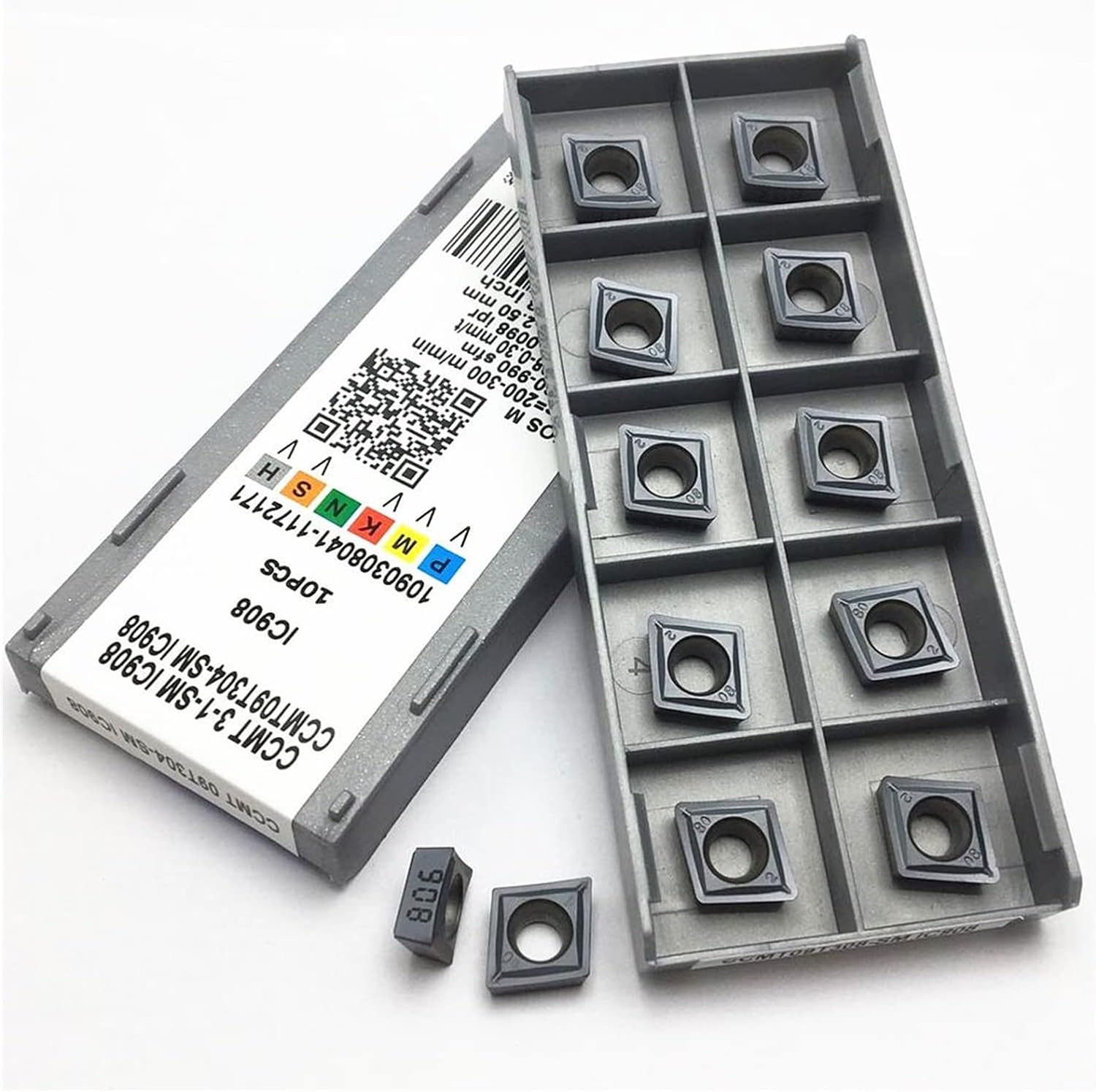 Surface Milling Cutter 10 Pieces Of CCMT09T304 SM IC907/IC908 Internal Turning Tool Carbide Inserts CCMT 09T304 Turning Carbide Inserts (Angle : CCMT09T304 SM IC907, Insert Width(mm) : 10PCS(1box))