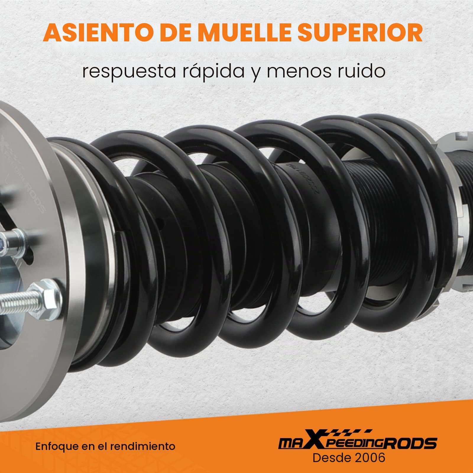 maXpeedingrods Amortiguadores de suspensión coilover regulables para E36 | para BMW 316i 318i 325i 328i Amortiguadores roscados, kit bajada coche