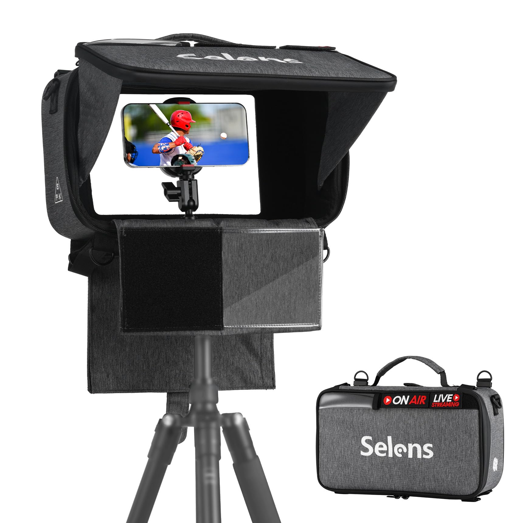 Fence Mount Game Recording Mounting Kit Compatible with iPhone, Mevo, Insta360 and Other Action Cameras for Live Streaming Recording or Personal Practice like Baseball, Football, Basketball etc