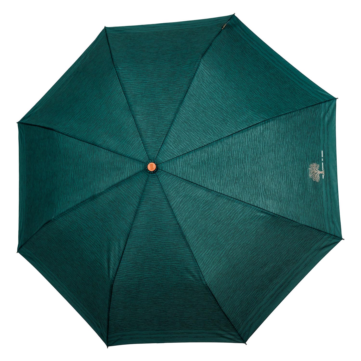 PERLETTI GREEN Składany Parasol Męski Automatyczny Przyjazny Środowisku - Parasolka Organiczna Ekologiczna Uchwyt z Drewna - Kompaktowe Małe Parasole Wiatroodporne - Średnica 96 cm