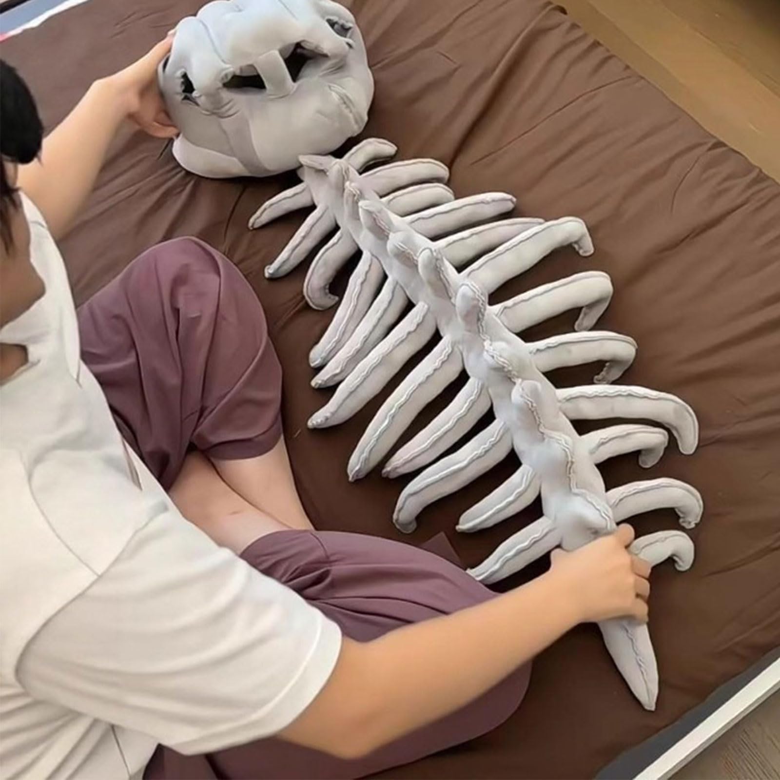 Greabuy Divertido sombrero con capucha de hueso de dinosaurio, tela cómoda que garantiza un disfrute prolongado en celebraciones para niños y adultos, divertido sombrero de dinosaurio