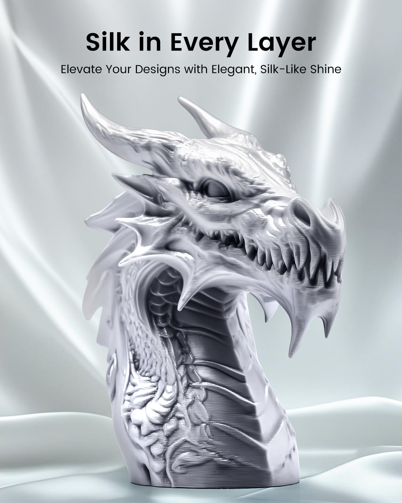 SUNLU Silk PLA+ Filament - Chrome Gloss 3D Printing -4