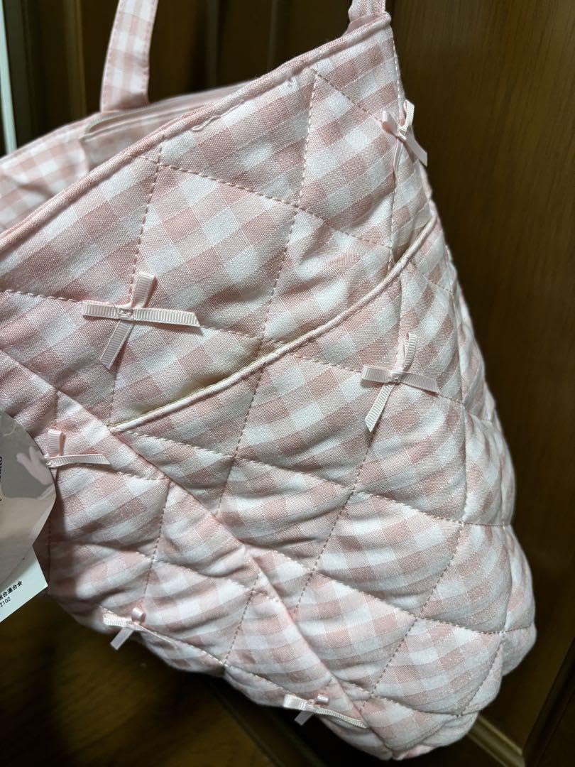 Amazon.co.jp: しまむら 青木美沙子 トートバッグ ギンガム ピンク