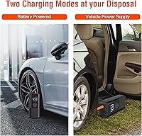 Vista 4 de Mini Portable Air Compressor 150 PSI Rechargeable Electric Air Pump DC12V Tire Inflator with Digital Display LED Light USB Charging for Car