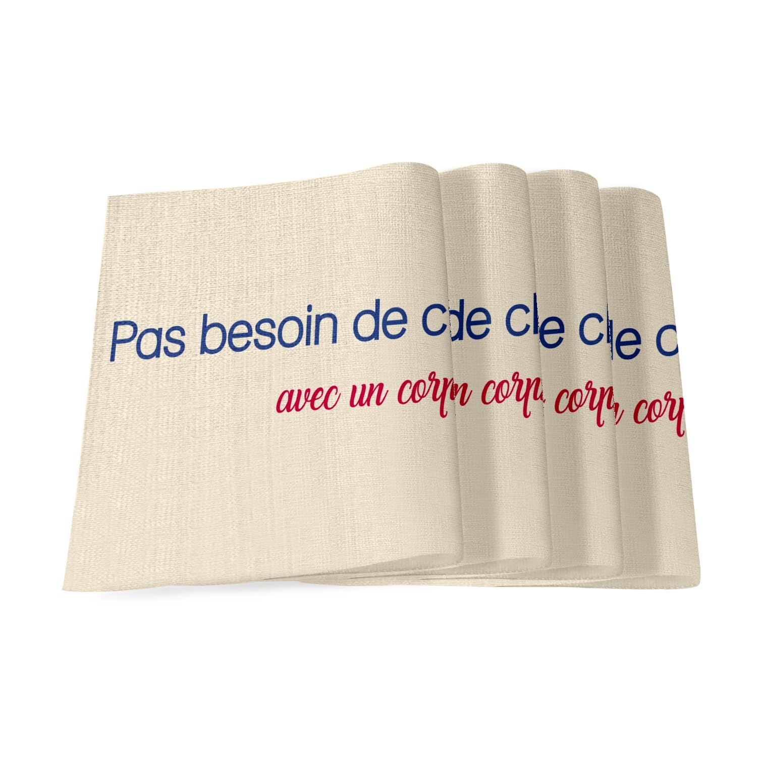 Set de table en lin pour repas de famille décoration table humour papa