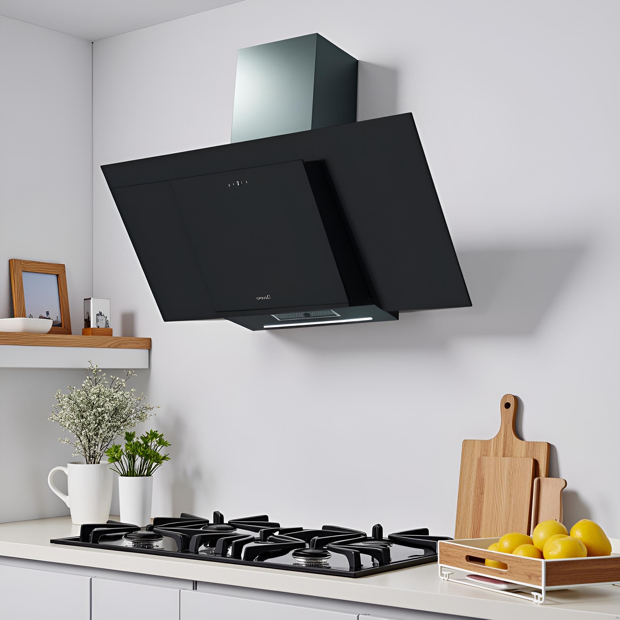 Cata Campana Extractora THALASSA PRO 900GBK/G Control Táctil Display Digital 6 Niveles Extracción Capacidad 842m3/h Motor Brushless Extra Silencioso LED Conectividad AUTO Fácil Instalación Color Negro