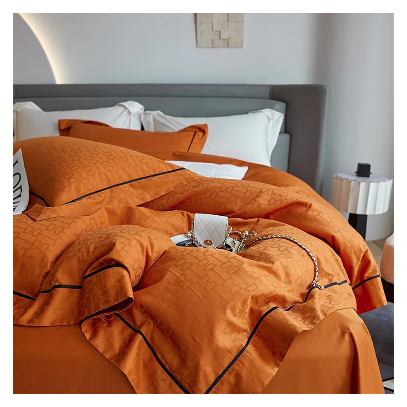 Parure de lit coton égyptien 1000TC pour une chambre parentale cocooning
