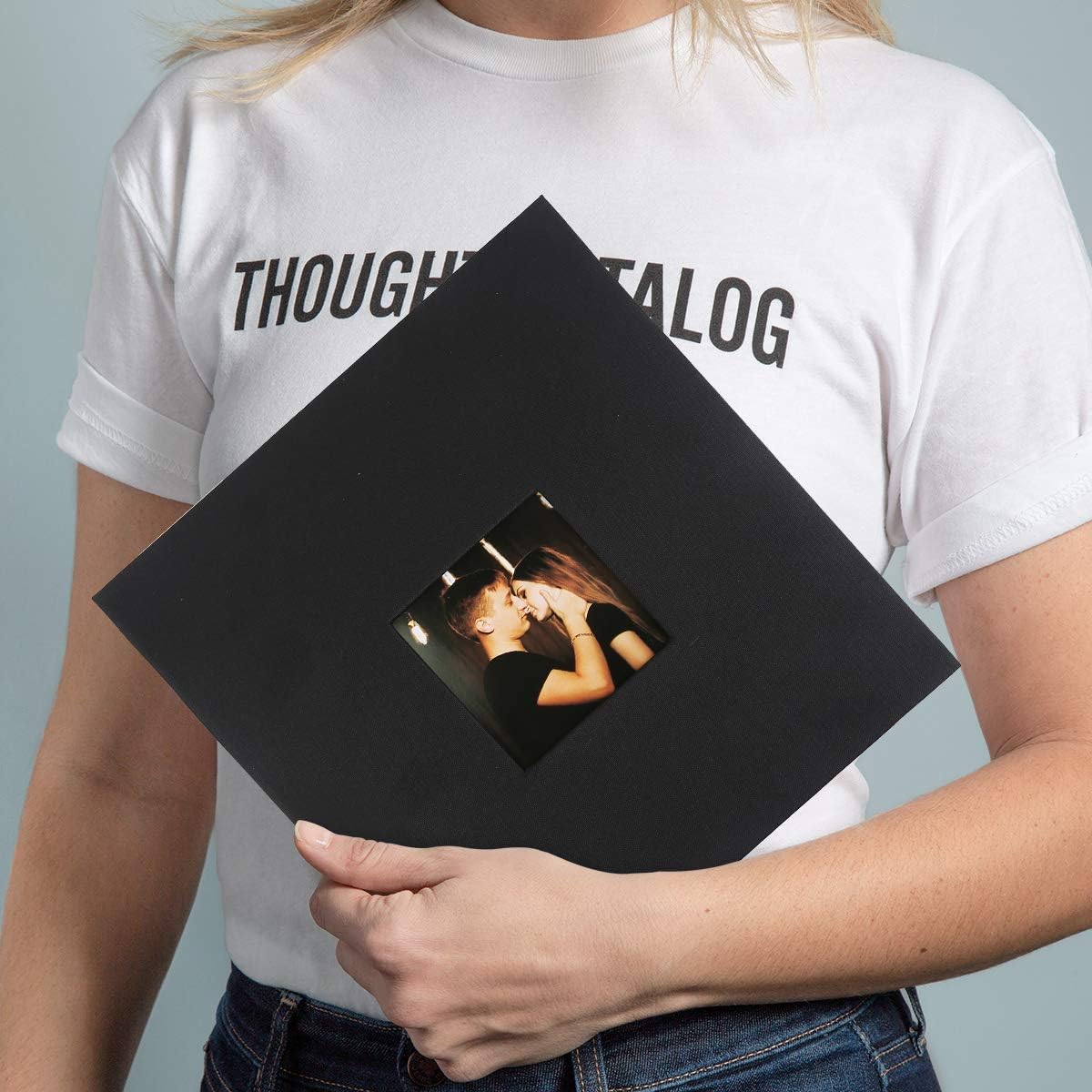 Self Adhesive Photo Album, Magnetic Scrapbook Album with 40 Pages Hardcover DIY Photo Album Hand Made Memory Book Holds 3×5, 4×6, 5×7, 6×8, 8×10 Photos for Wedding Birthday Christmas Anniversary