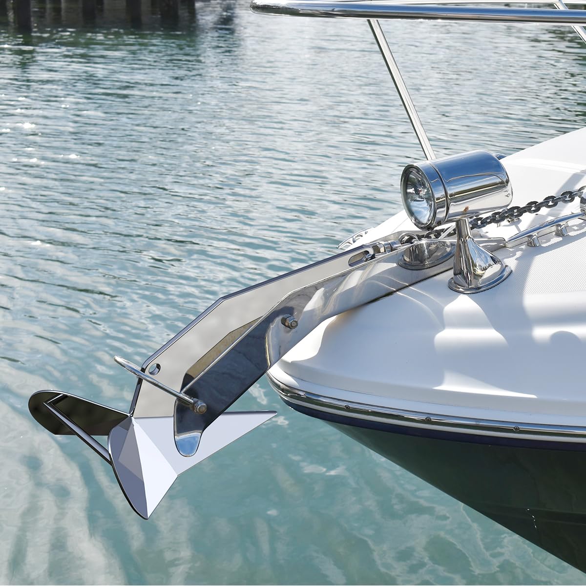 Delta Anchor - Ancre triangulaire robuste en acier inoxydable 316 de qualité marine - 5 kg, 5,9 kg, 7,3 kg, 10 kg, 15 kg, 20 kg - Pour ponton, bateaux de pêche, voiliers, petite ancre