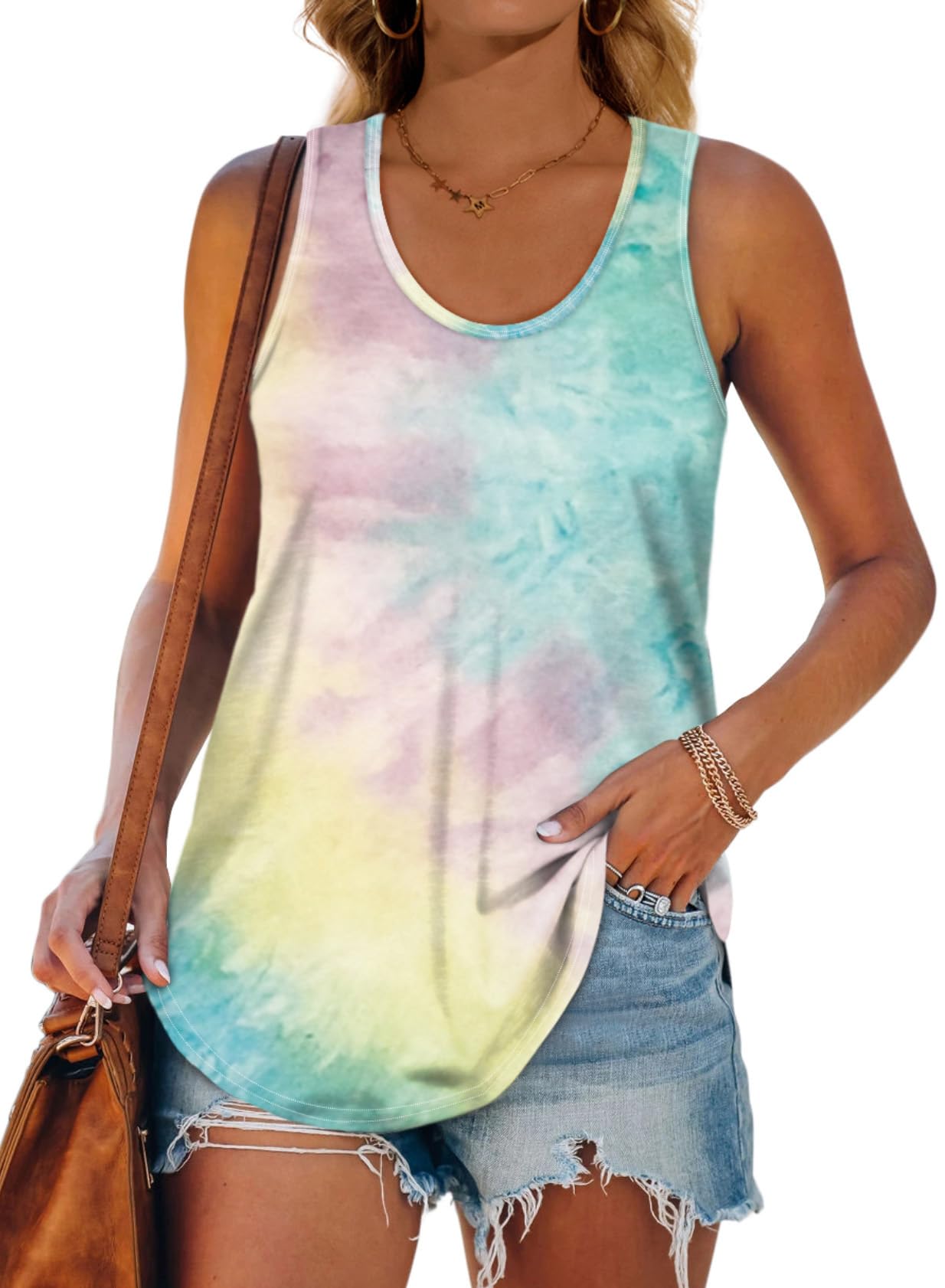 Womens Tank Tops Racerback Loose Shirts for Women Summer