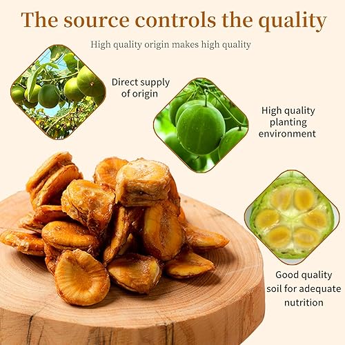 Miniatura 2 de DOZO Té de fruta de monje seco Luo Han Guo 200 g7.04 oz Fruta de monje seca de alta calidad Grosvenorii Core Té de hierbas sustituto de azúcar