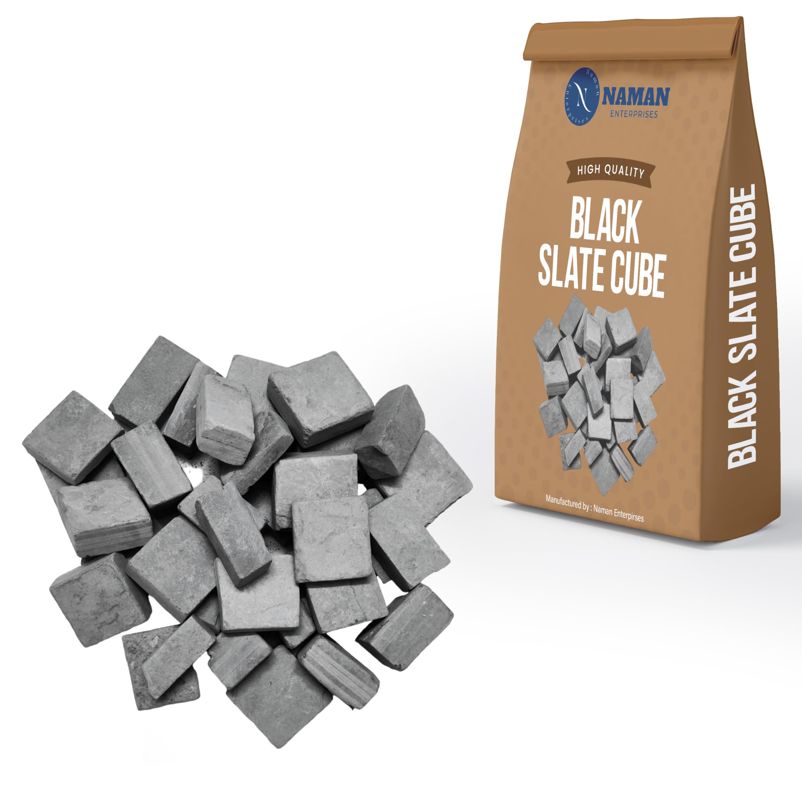 NAMAN ENTERPRISES Black slate cube 1KG box slate pencil cube pack
