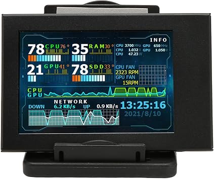 Zopsc Portable Laptop Monitor 3.5 Inch 1080P FHD Second Screen, Protective Cover with Speakers, USB C Travel Monitor for PC, Phone Gaming Console