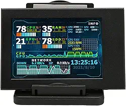 Zopsc Monitor portátil FHD de 3,5 polegadas 1080p FHD segunda tela com capa protetora, alto-falantes duplos, monitor de viagem USB C para PC, telefone, para, para, para PS5,