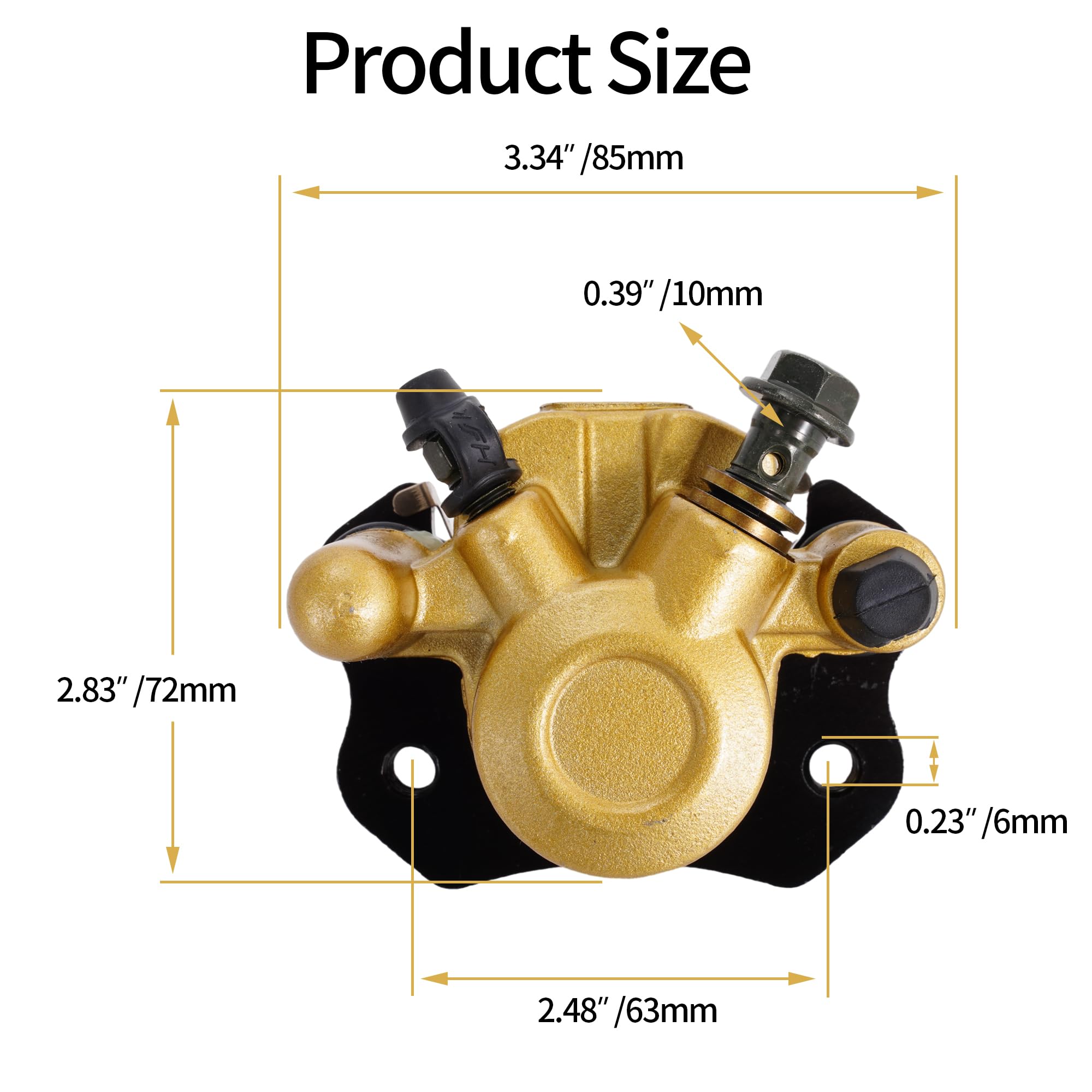 Condition photo showing New/Like New for brake caliper for chinese atv quad golden go kart brake caliper compatible with 110cc 125cc 150cc 200cc 250cc 196cc 6.5hp coleman kt196 taotao four wheeler coolster kazuma