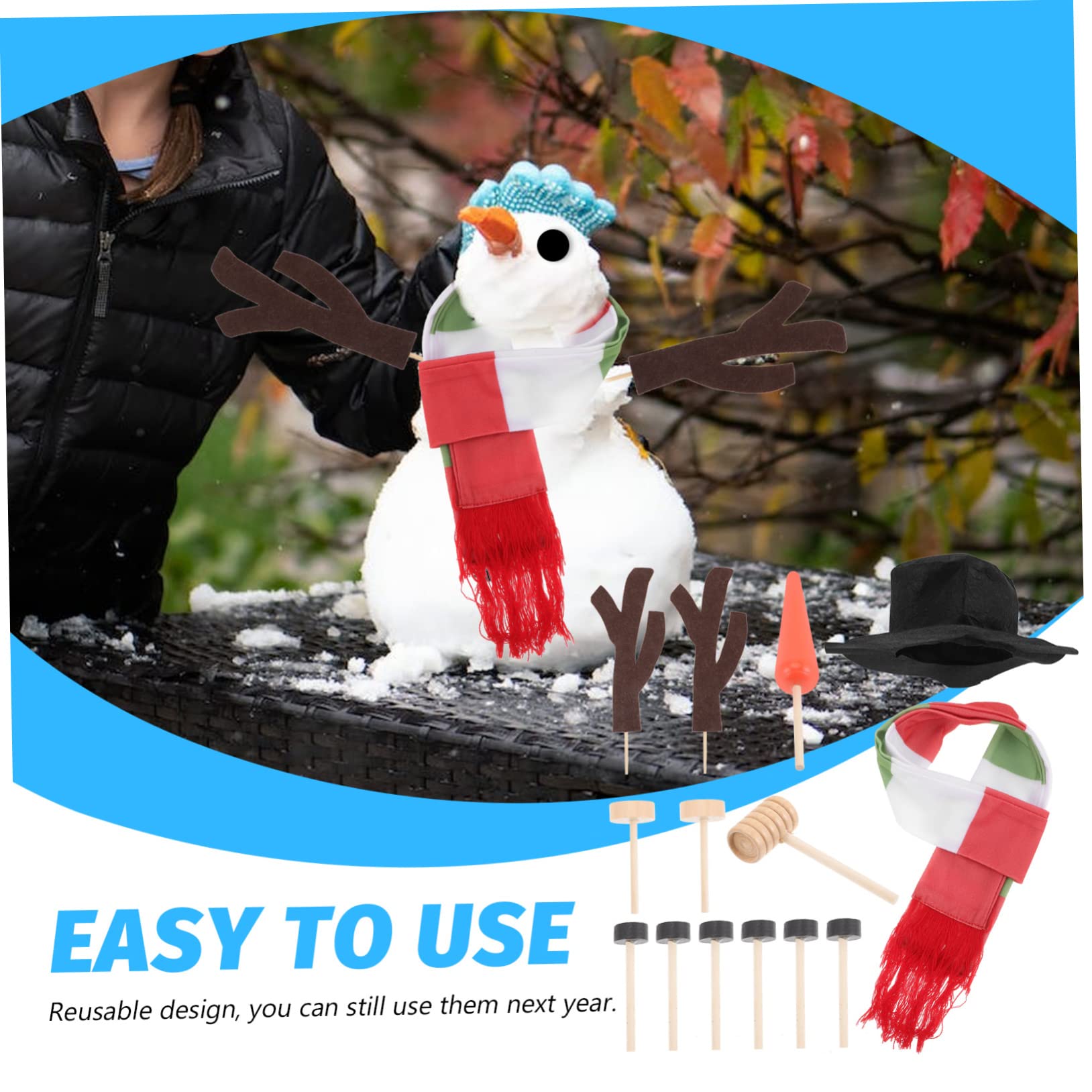Ciieeo 3 Juegos Accesorio De Vestir De Muñeco De Nieve Accesorios De Bricolaje Muñeco De Nieve Decoración Navideña Manos De Palo De Muñeco De Nieve Accesorio De Muñeco De Nieve De Madera