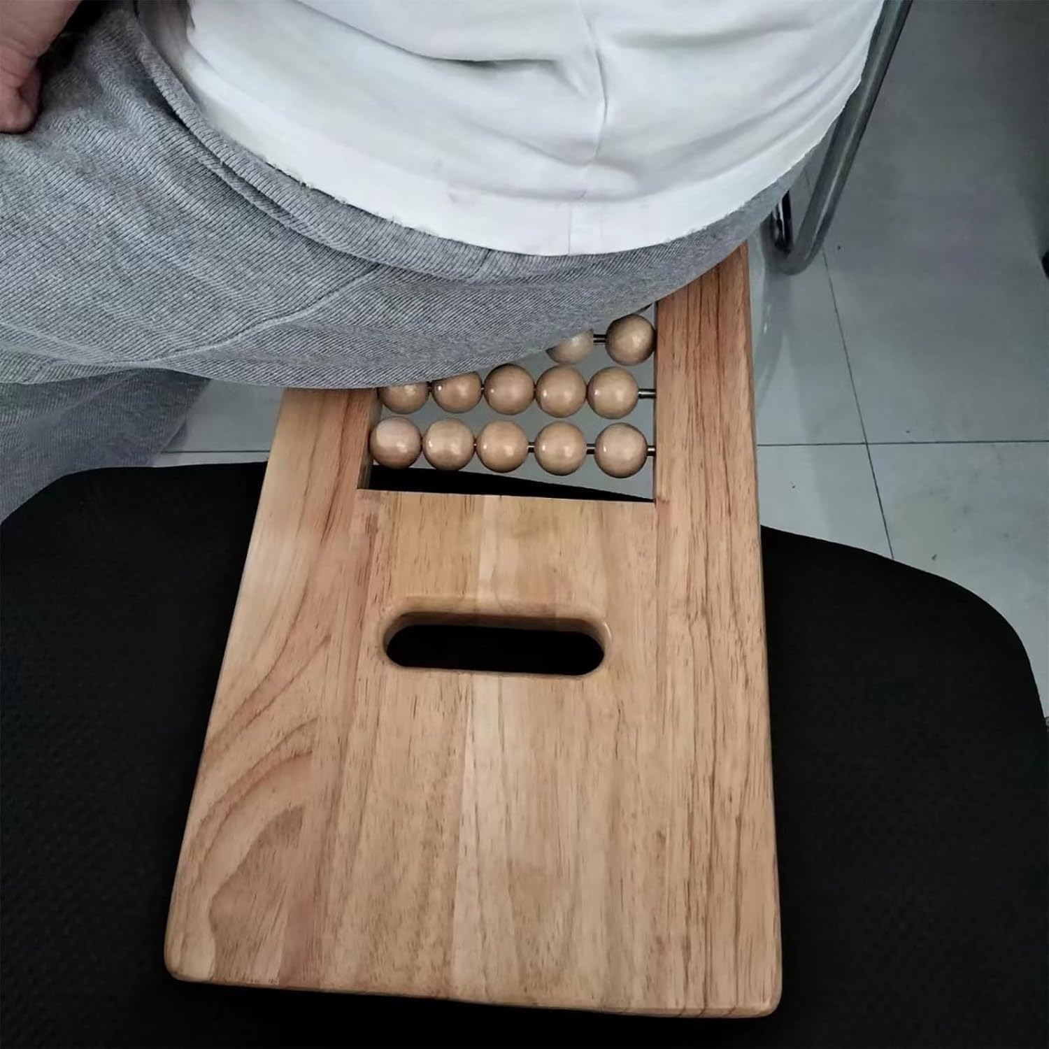 Tavola di trasferimento for pazienti anziani con rotelle, dispositivo di assistenza allo scorrimento con 60 rulli in legno, capacità di carico di 150 kg, ausilio for il trasferimento