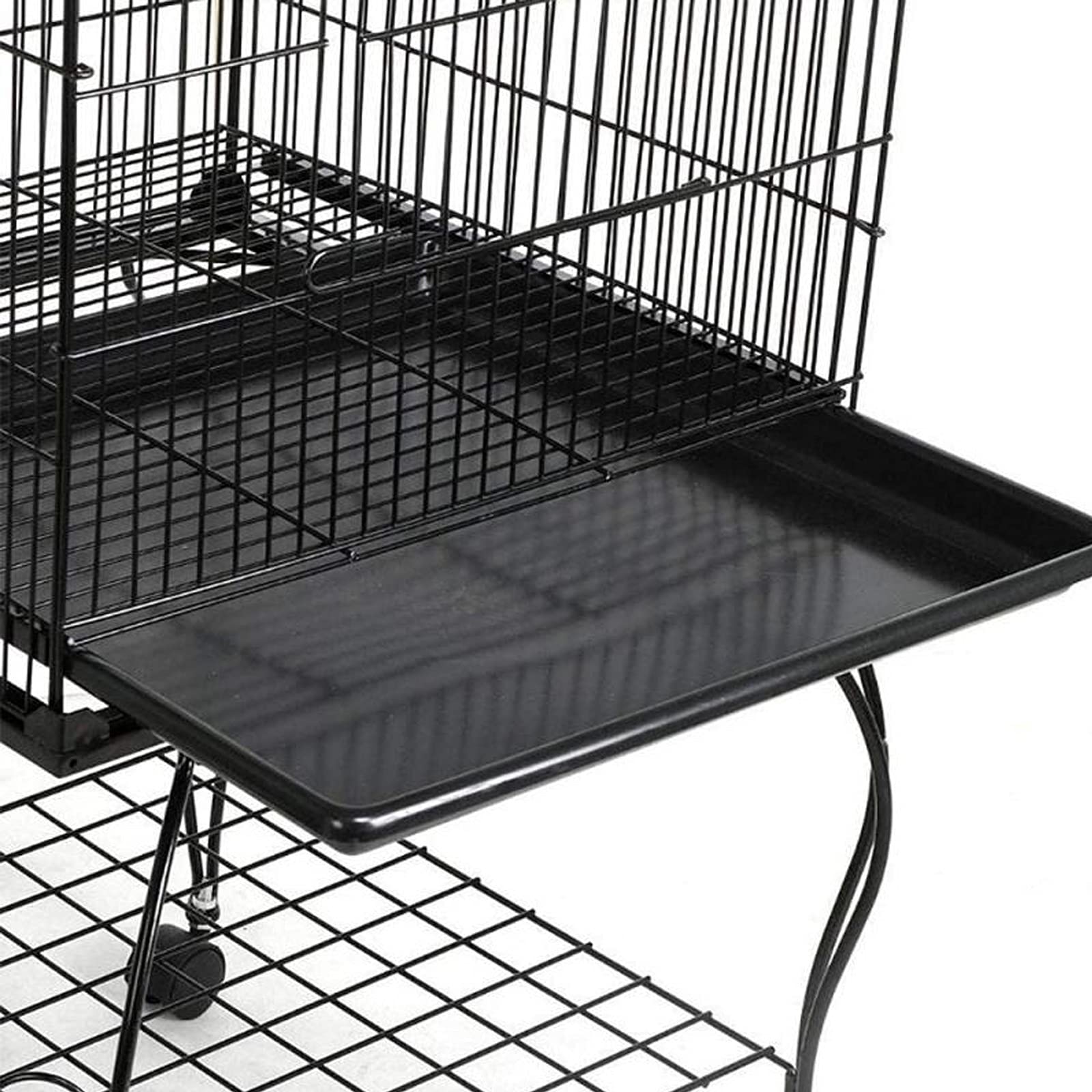 Gabbia per Uccelli e Pappagalli New Bird Cage Cage Bird Parrot Cage + Ciotola in Acciaio Inox e Ruote bloccabili Bird Home per Canarini, Cocorite e Uccelli Esotici