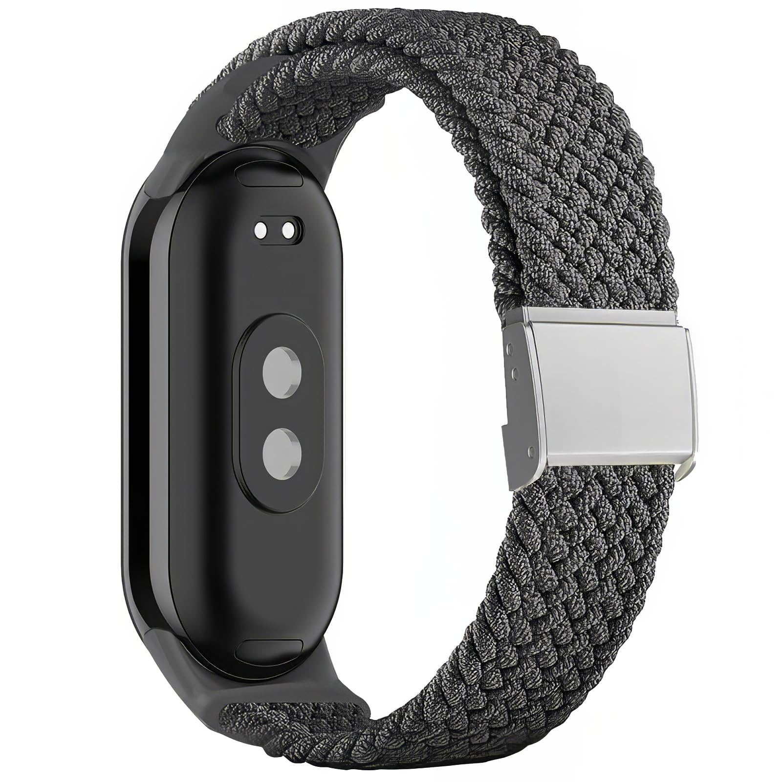Harikiri Braided Straps for Xiaomi Mi Band - Soft Elastic Nylon Replacement Strap - Women and Men, Gray