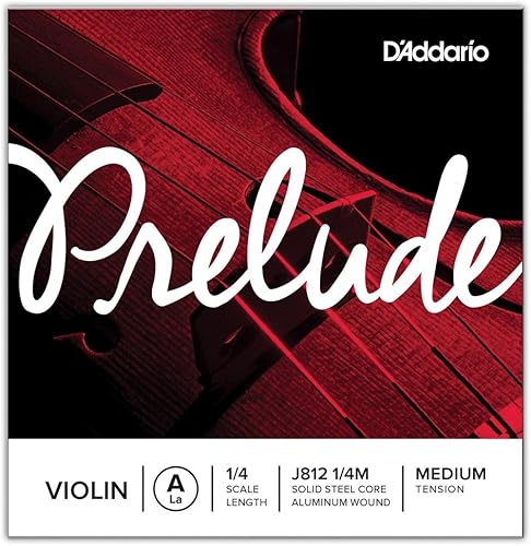 Vista 20 de D'Addario Cuerdas para violín Prelude, J813 1/8M, Tensión media, escala 1/8, cuerda única D