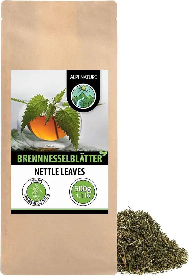 Brennnessel bei Harnwegsentzündungen und rheumatischen Schmerzen 1 Alpi Nature Brennesseltee 500g, Brennesseltee lose, Brennesselblätter getrocknet, Brennnessel Tee