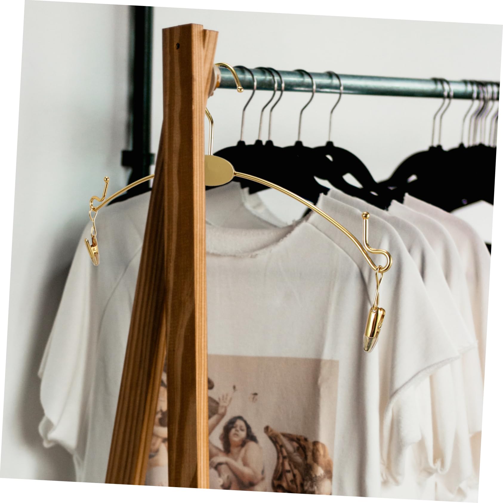 Alipis Grucce Appendiabiti Salvaspazio in Metallo Oro Pinze, Antiscivolo e Resistenti, 10 Pezzi per Reggiseni e Pantaloni, Uso Interno ed Esterno
