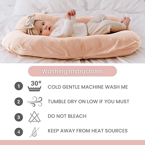 Miniatura 9 de Juego de 2 fundas para tumbona de bebé, 100% algodón, se adapta a tumbona Snuggle Me, lavable a máquina.